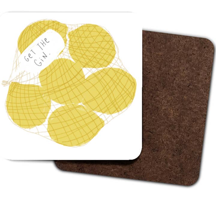 Gin Lover - Illustrated Hardback Coaster 7x7cm for wholesale by Olive and Clive