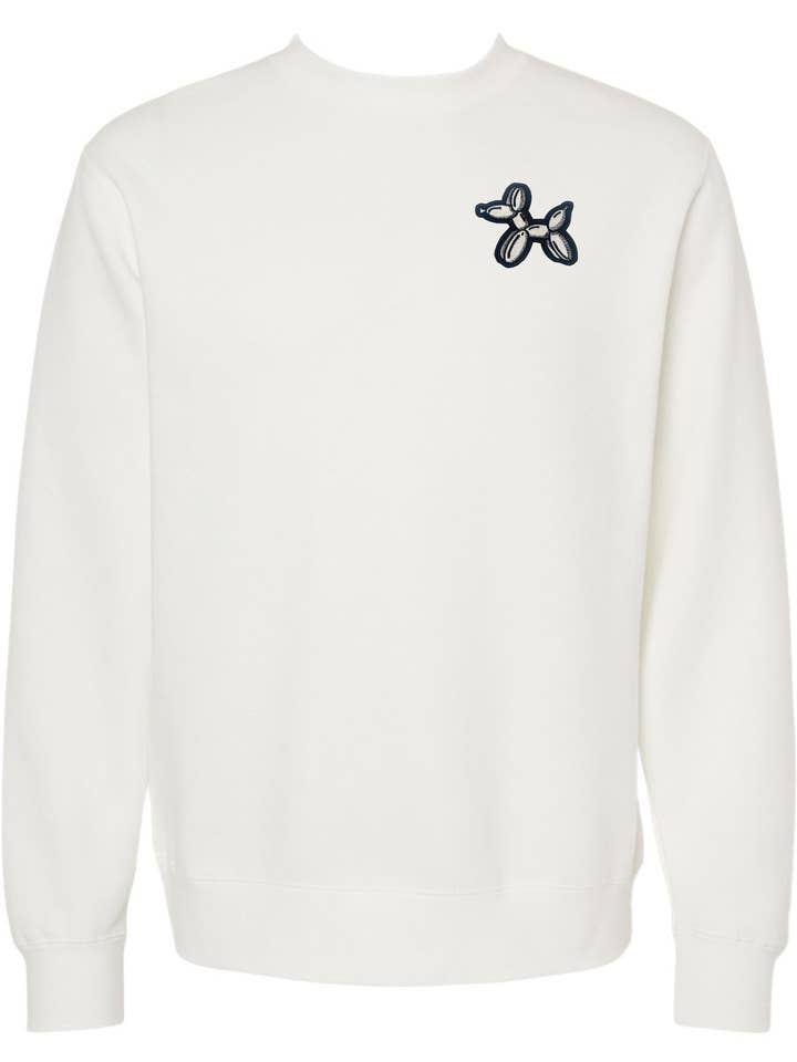 Sweatshirt à col rond original BLLN pour chien - Blanc pour la vente par Blln&Co