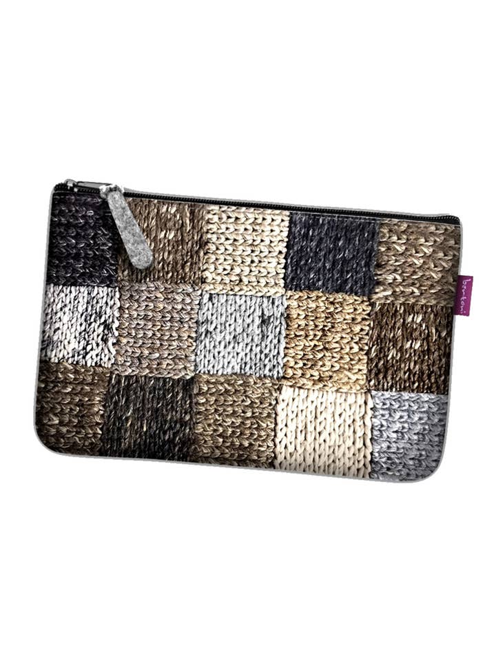 Clementina Grey Felt Clutch Bag by Bertoni Pocket Line for wholesale by IngrossoBertoni by INCI Srl