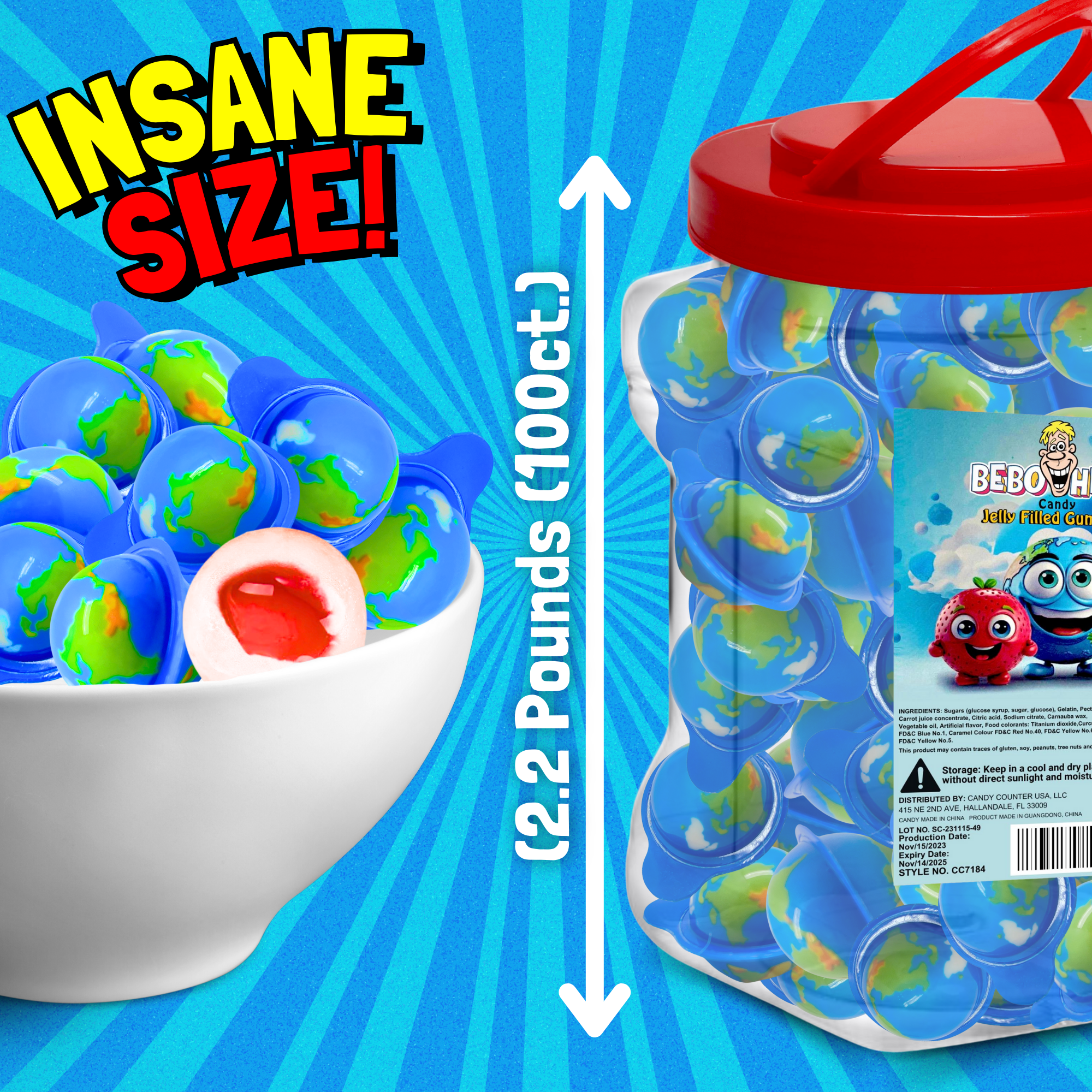 Dare Online LLC - Wholesale Gummy - Globe: Jelly-Filled Popping Gummy Balls3