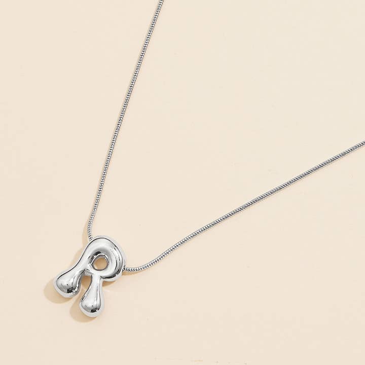Sensibling Corp. - Wholesale Pendant/Charm Necklace - 18K Gold Dipped Assorted Letters Bubble Monogram Necklaces9