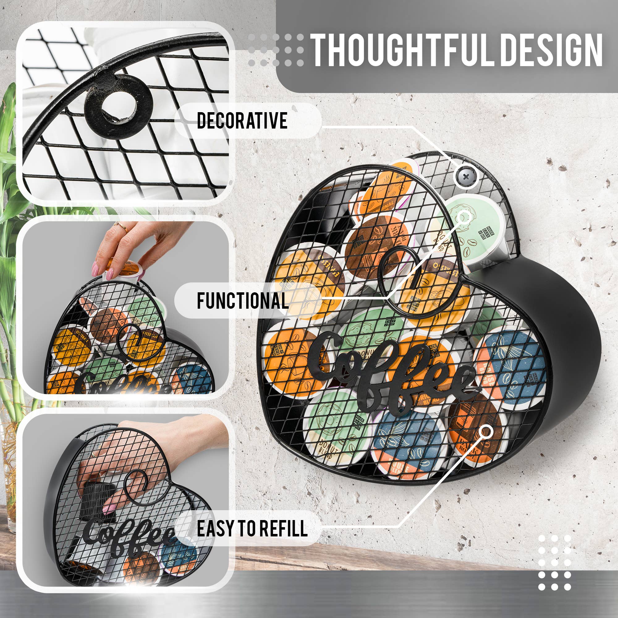 MADE EASY KIT - Wholesale Kitchen Storage/Organizer - Made Easy Kit Coffee Pod Organizer - Home Functional Décor2