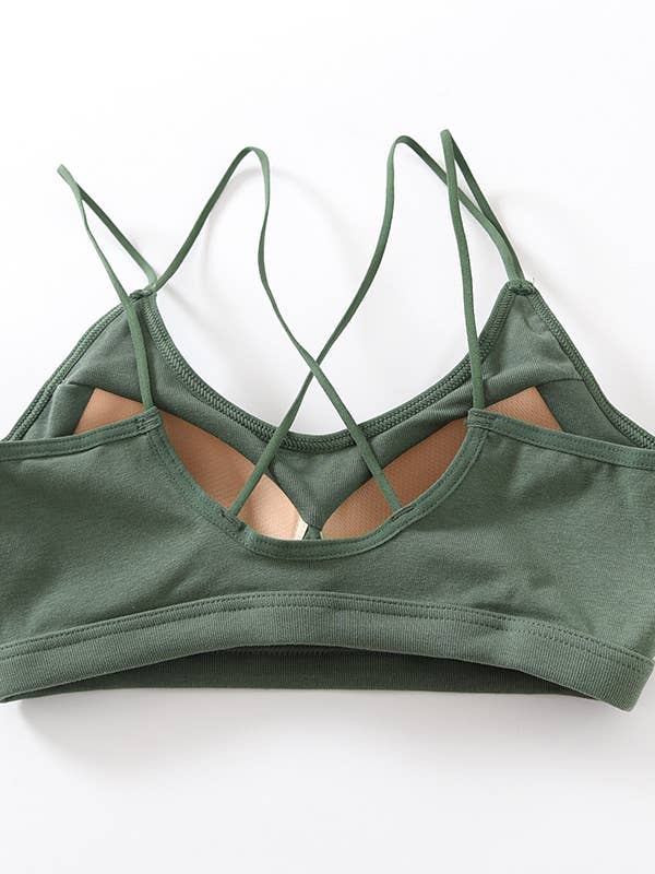 HIDDENBRAND - Wholesale Bralette - Women's - Soft Breathable Cotton Padded Bra Bralette crop top14
