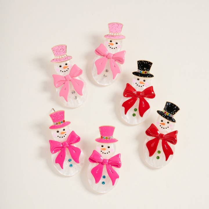 Julesnemandssløjfe med rhinsten ørestikker for engroshandel hos Verita Lane