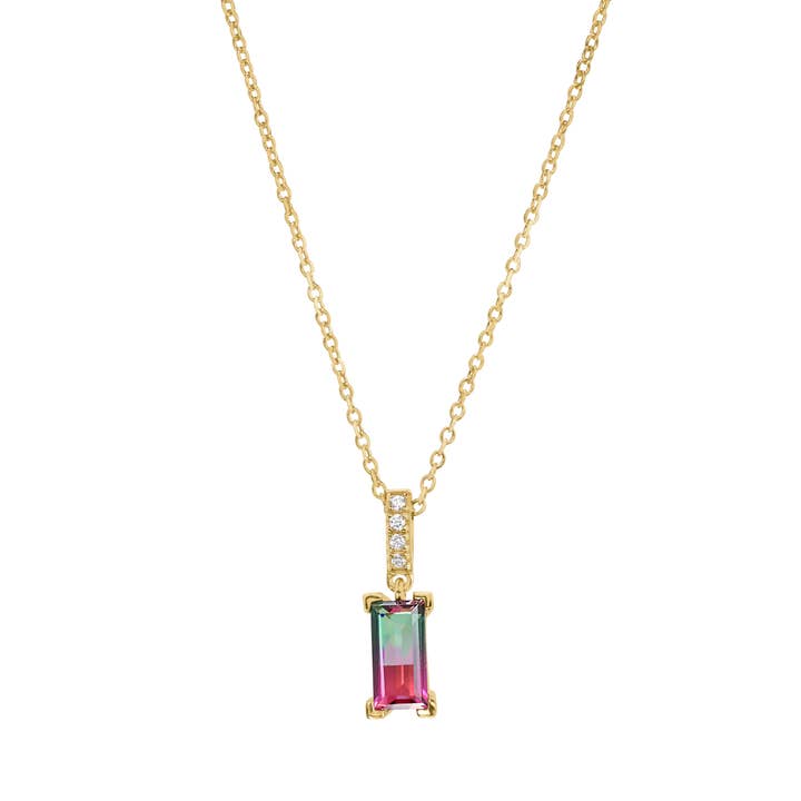 Collier en Tourmaline Pastèque (BL2462NG) pour la vente par Kelly Waters