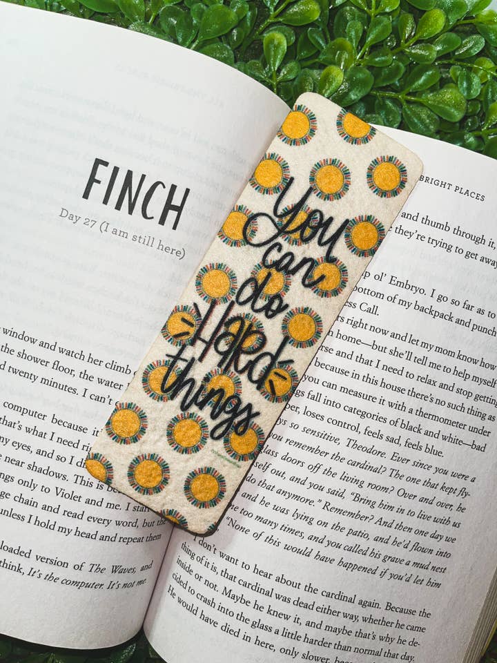 Marque-page Soleil « Tu peux faire des choses difficiles » pour la vente par Sharp Thoughtlings