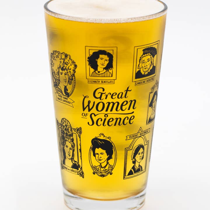Cognitive Surplus - Wholesale Beer Glass/Mug - Women of Science Pint Glass (Case of 4)