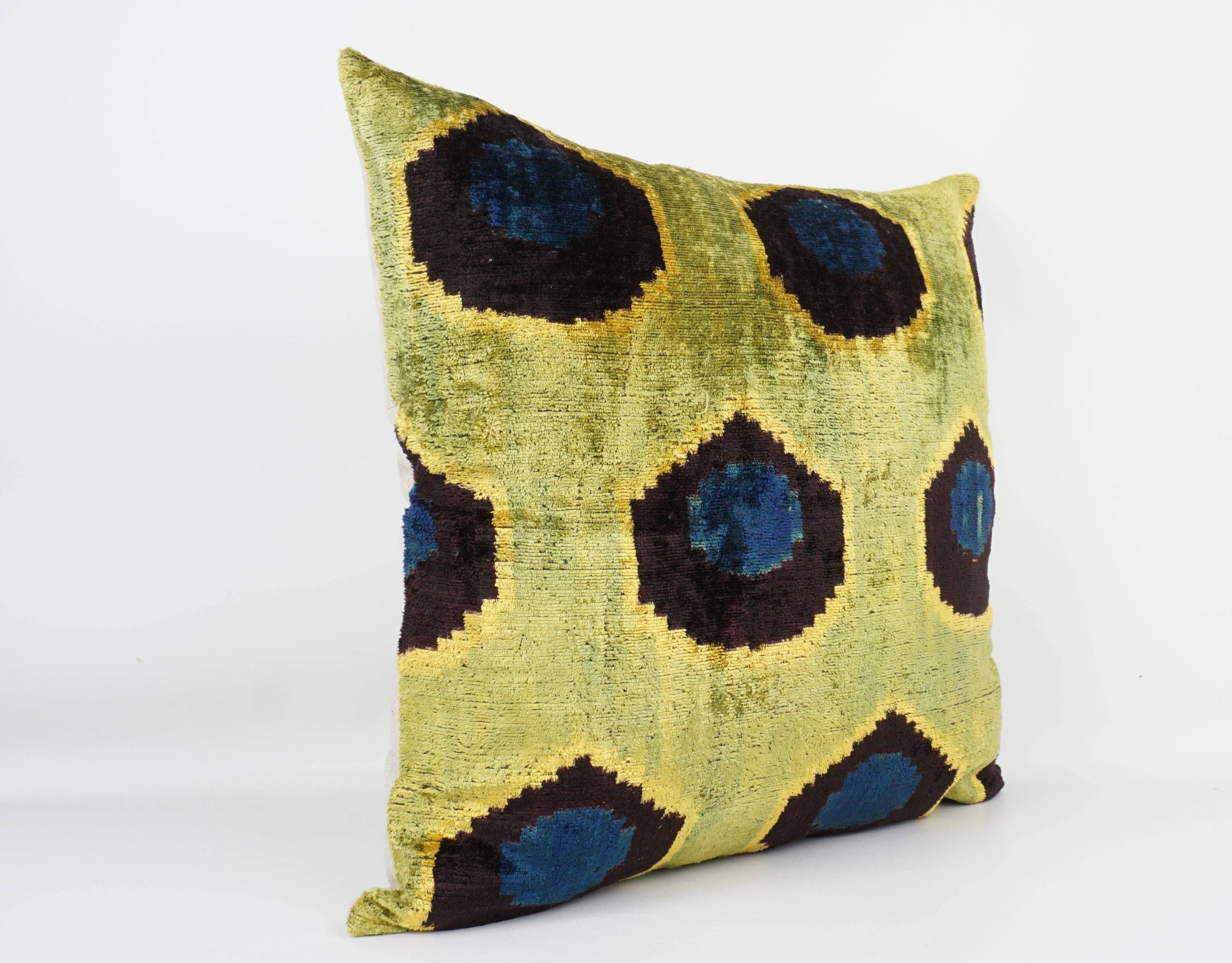 MD Home - Wholesale Throw Pillow Cover - HANDMADE- IKAT SILK/VELVET PILLOWCASE 20"x20"2