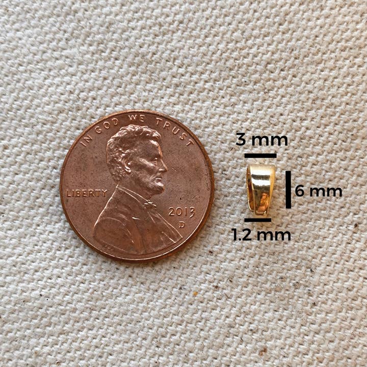 GoldFi - Wholesale Individual Charm/Pendant - 6 Pieces 18k Gold Filled Pendant Bail2