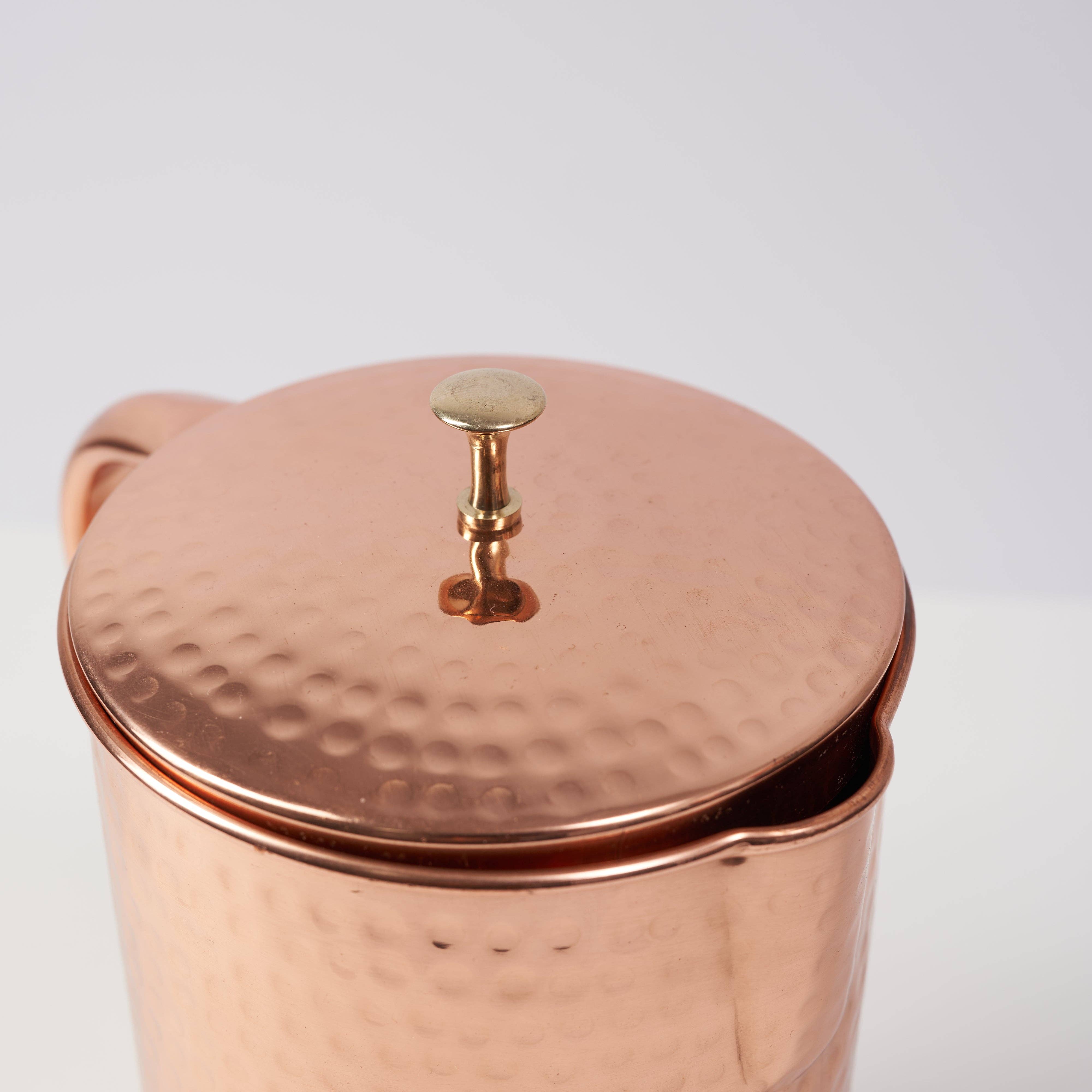 CopperCulture – wholesale Jug – Pure Copper Jug - 2L Hammered Copper Jug - Copper Culture4