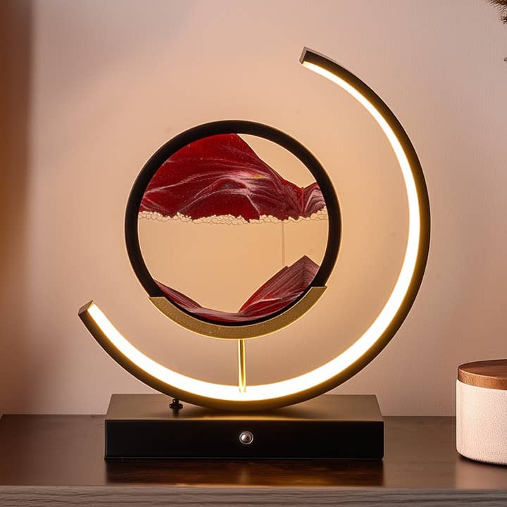 Color-Changing Moving Sand Landscape LED Table Lamp for wholesale by EP Design Lab