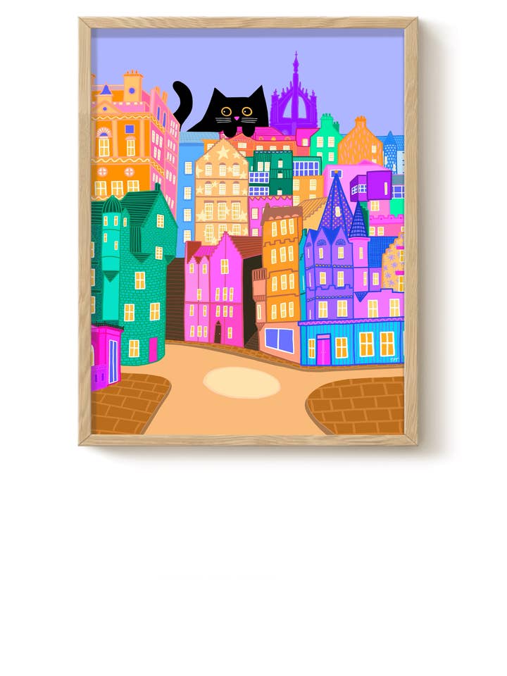 Impresión Colorida de Edimburgo - Artículos para el Hogar, Regalos, Arte - Varios Tamaños para venta al por mayor de The Paper Tail