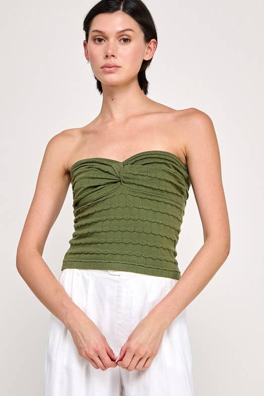 Miss Love - Wholesale Knit Top - Women's - Twist Front Sweater Tube Top76