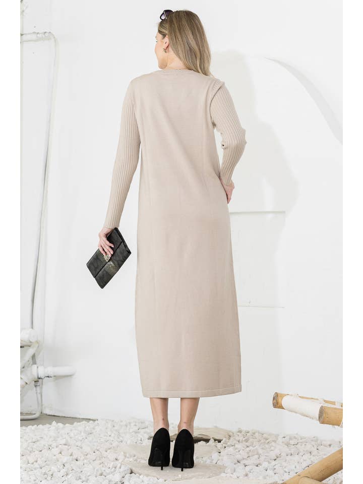 Joh Apparel - Wholesale Dress - Women's - Sandra Knitted Sweater Dress3