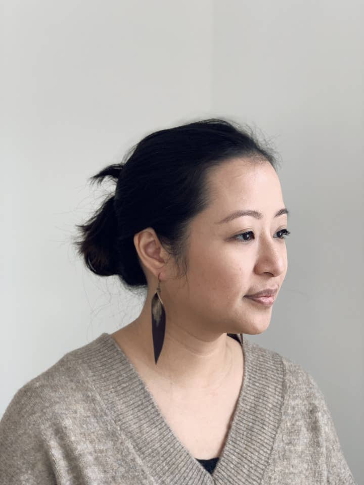 Leather Blade Earrings for wholesale by Branch Collective