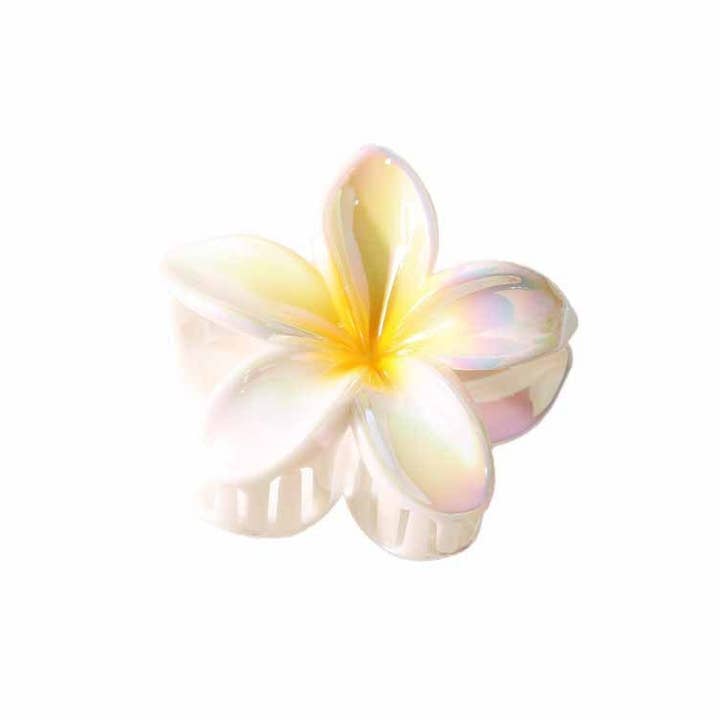 ACCITY - Wholesale Hair Clip - Women's - Plumeria Hair Claw - Colorful Tropical Flower Clip_CWMM49994