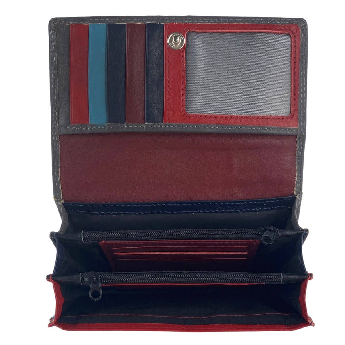 Arrigo - Vente Portefeuille – femme - Portefeuille femme en cuir multicolore modèle harmonica9