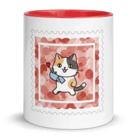 Kopp Kattunge Färg Inuti Röd för wholesale av EME regalos