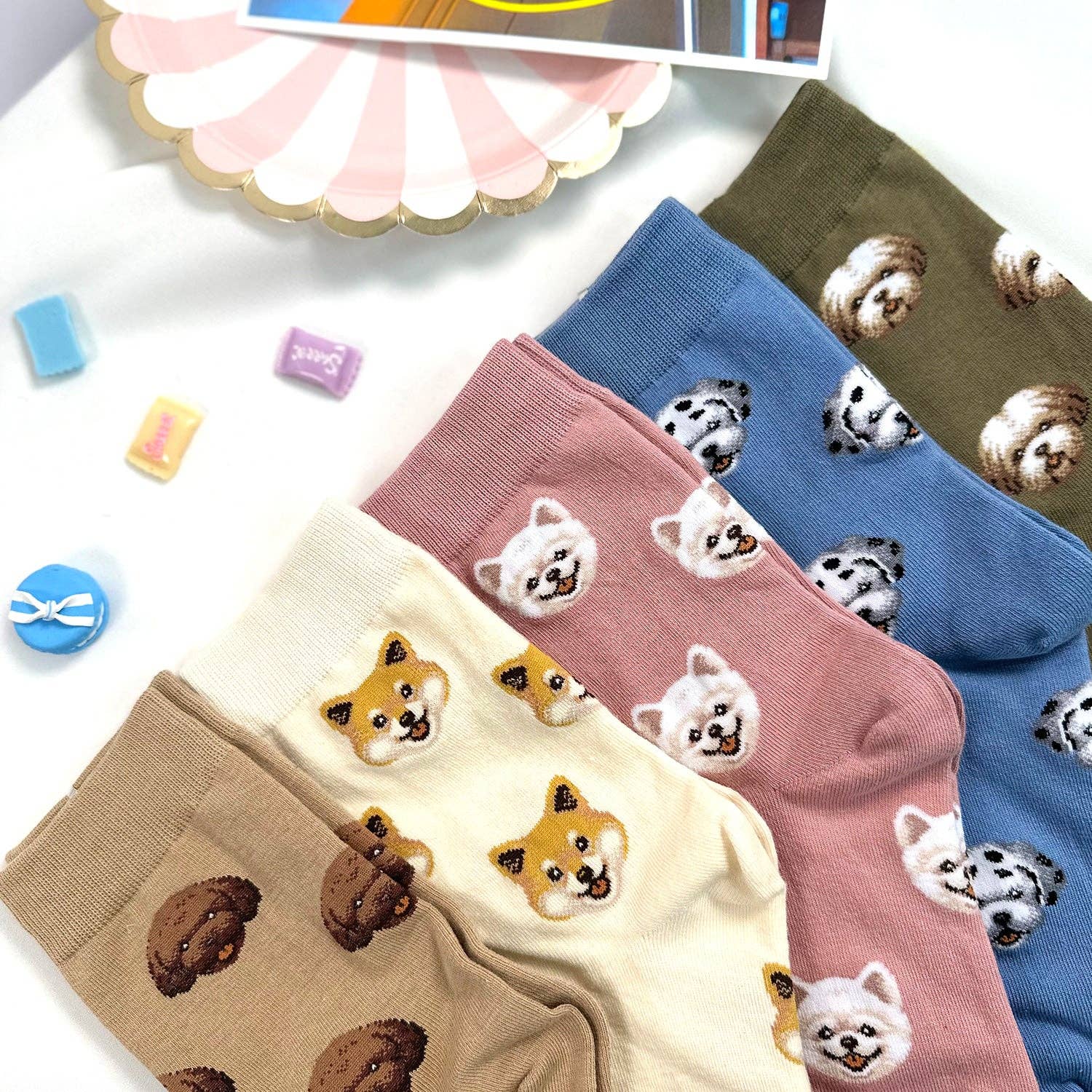 7DAYSSOCKS - Wholesale Socks - Women's - Women's Crew Mini Dogi Socks7