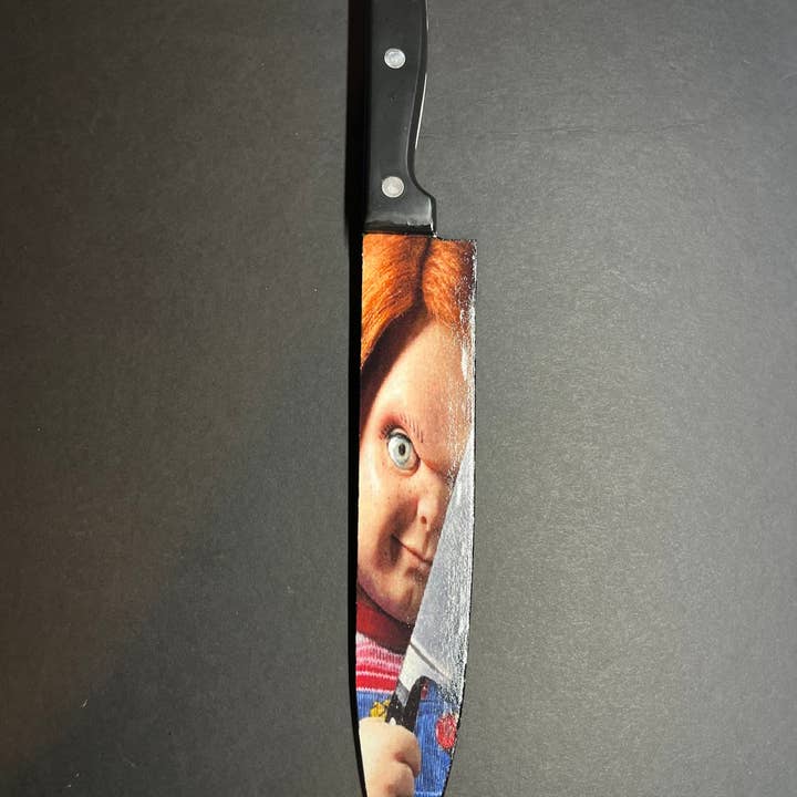 Dead Dave Designs - Wholesale Kitchen/Utility Knife - Chucky TV Series Knife With Sublimated Stand