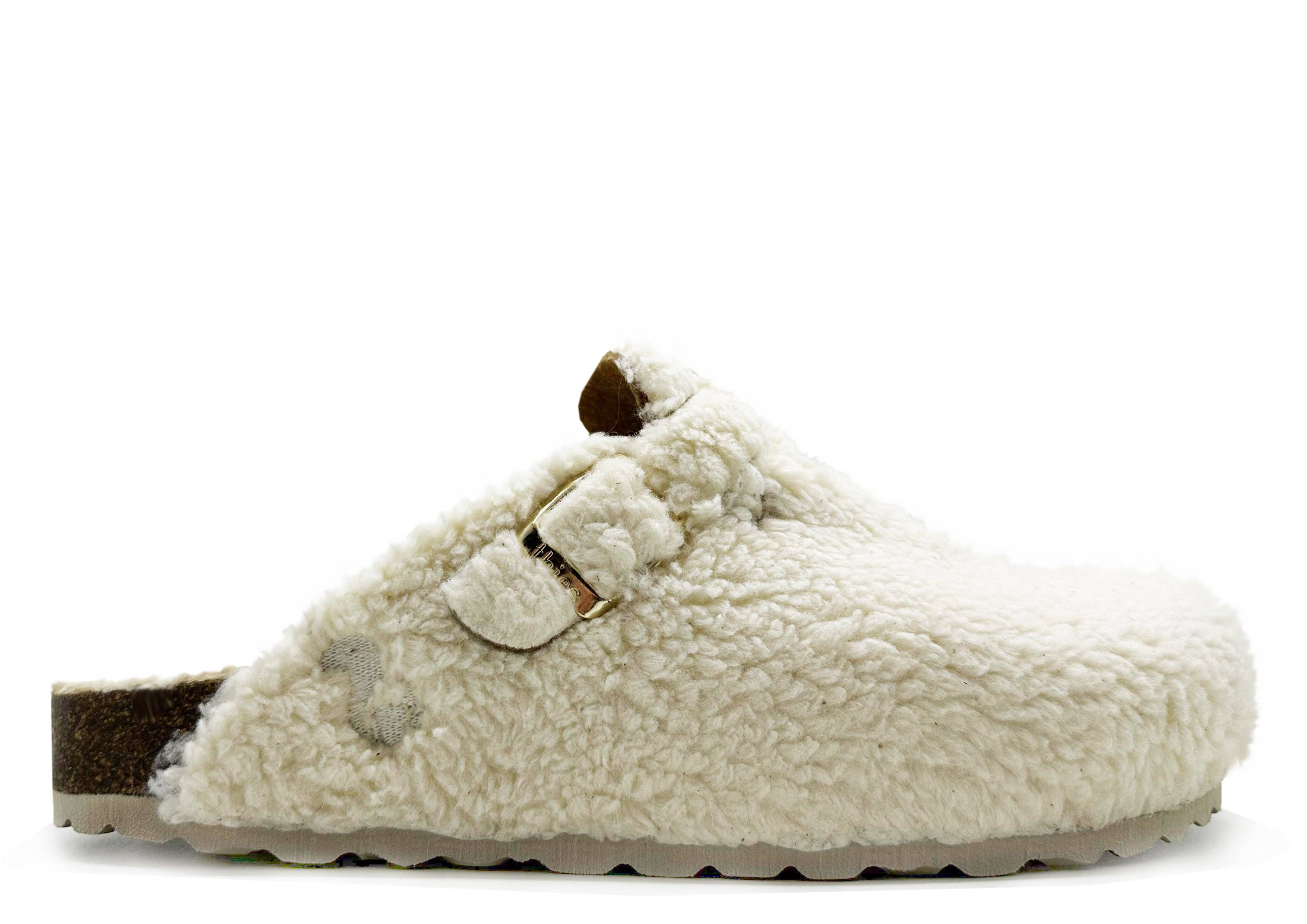 thies - Wholesale Klompen - Dames - thies 1856 ® eco teddy vegan klompen in off-white0