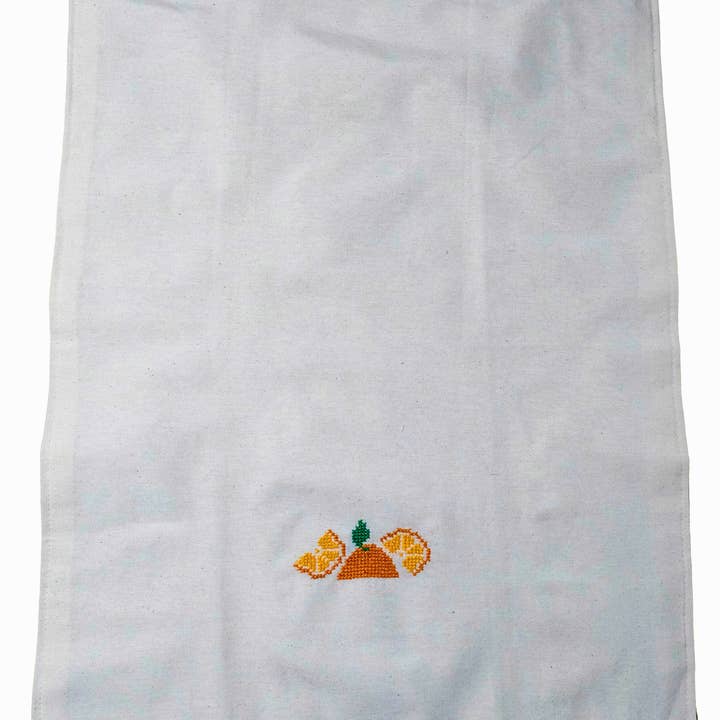 Darzah - Wholesale Tea Towel - Orange Tatreez Tea Towel2
