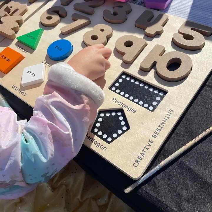 Creative Beginning - Wholesale Puzzle - Kids - Shapes and Numbers Chalkboard Based Puzzle6