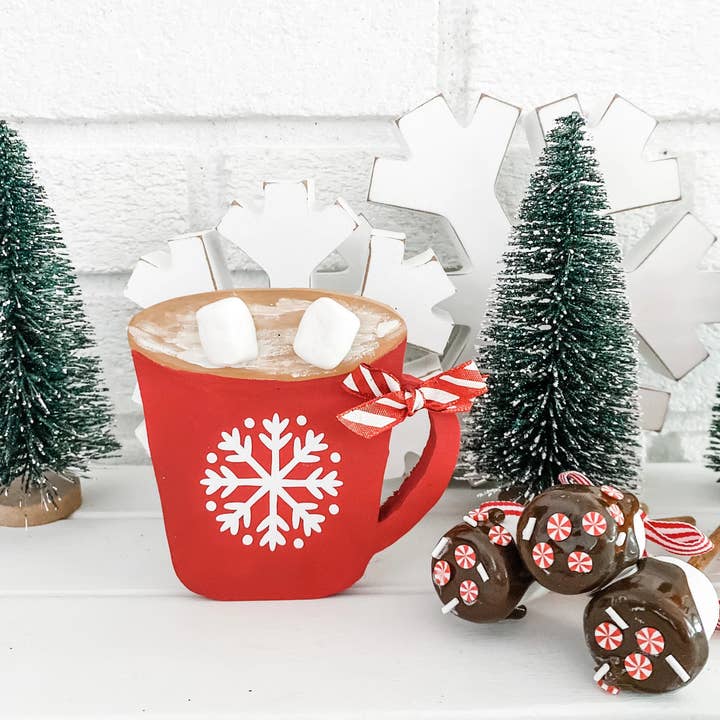 Crafted Hive Culture - Wholesale Christmas decoration - Faux Marshmallow Cocoa Sticks1