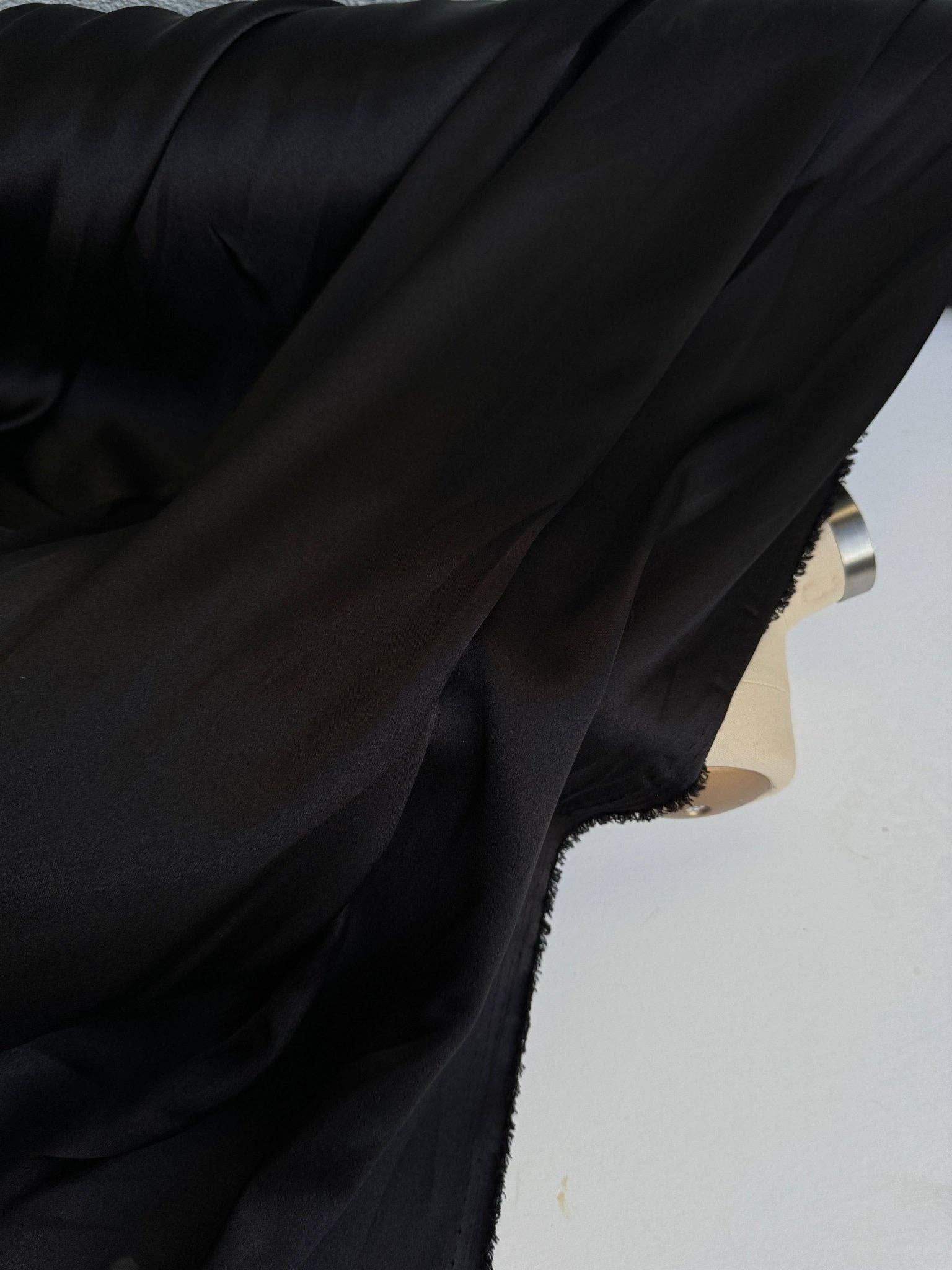 Black Satin Fabric by the Yard, Silky Smooth Material for Gowns, Drapes, Sewing & Crafts for wholesale on Faire2