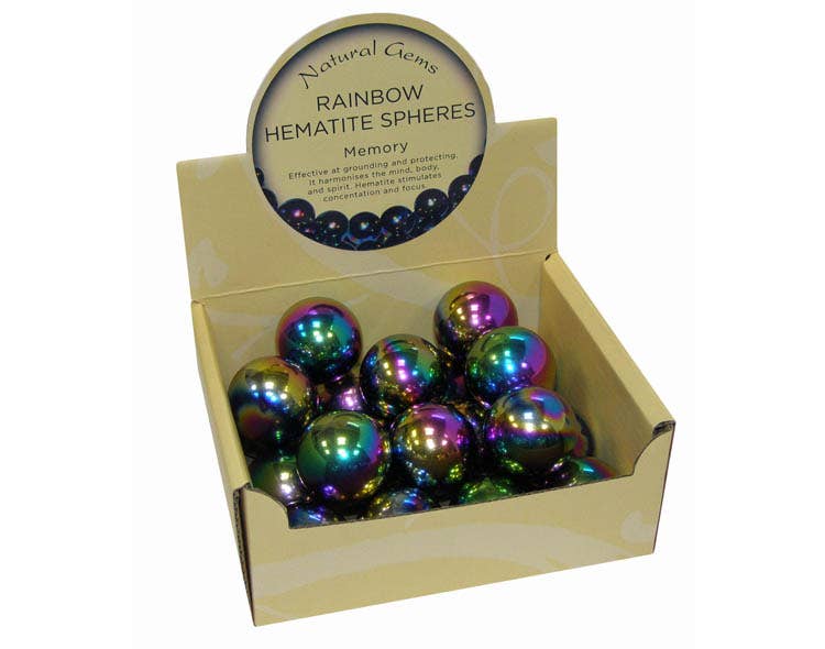 Crystal Magick Wholesale Ltd – wholesale Spiritual stone/crystal – Small Hematite Sphere Healing Box1
