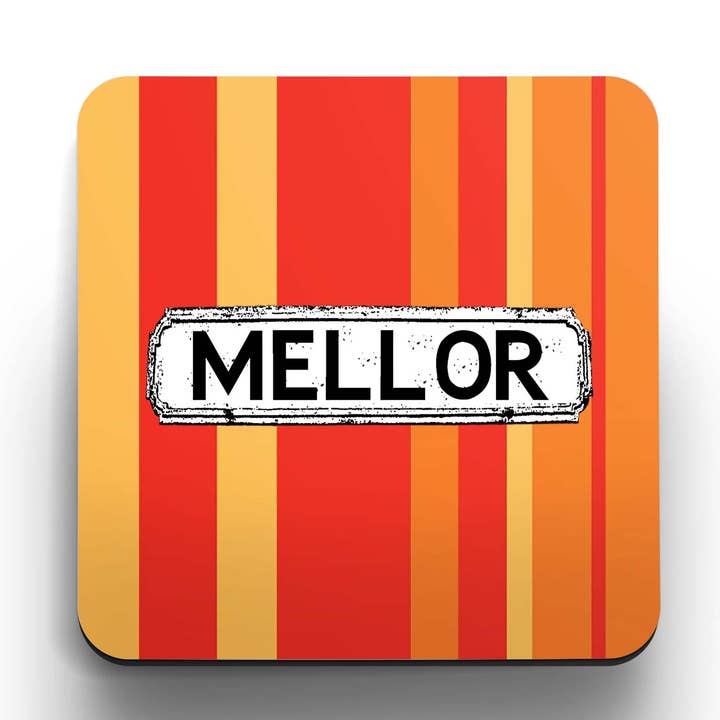 Light Orange Stripe Coasters (set of 4) for wholesale by tinned snail