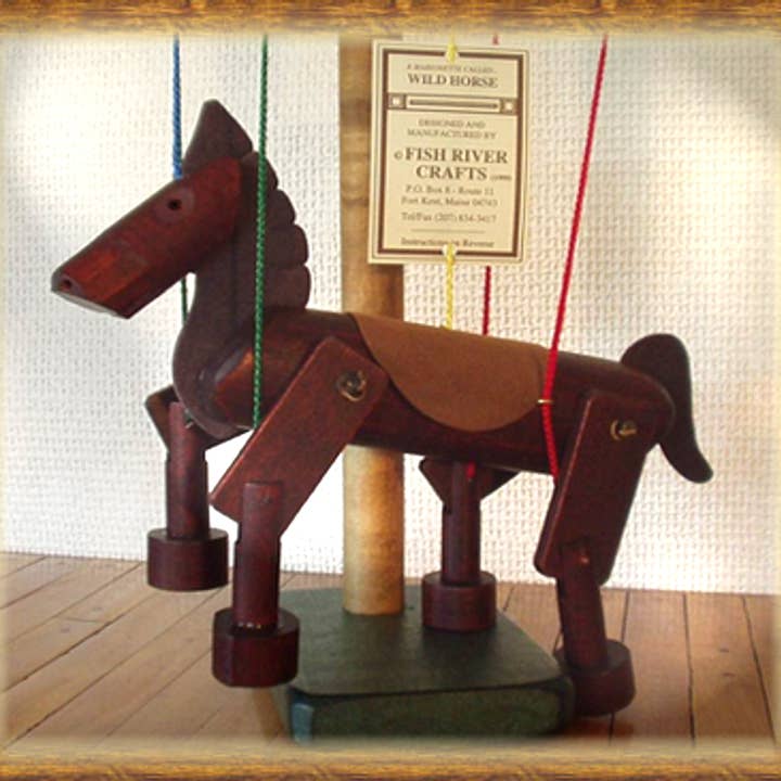 Fish River Crafts - Wholesale Puppet - Kids & Baby - Animated Wild Horse - A Marionette Wooden Action Toy