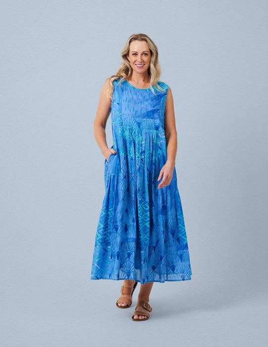 Mozaic by Euro Dreaming - Wholesale Dress – Women's - Sarina Dress in Blues Fest