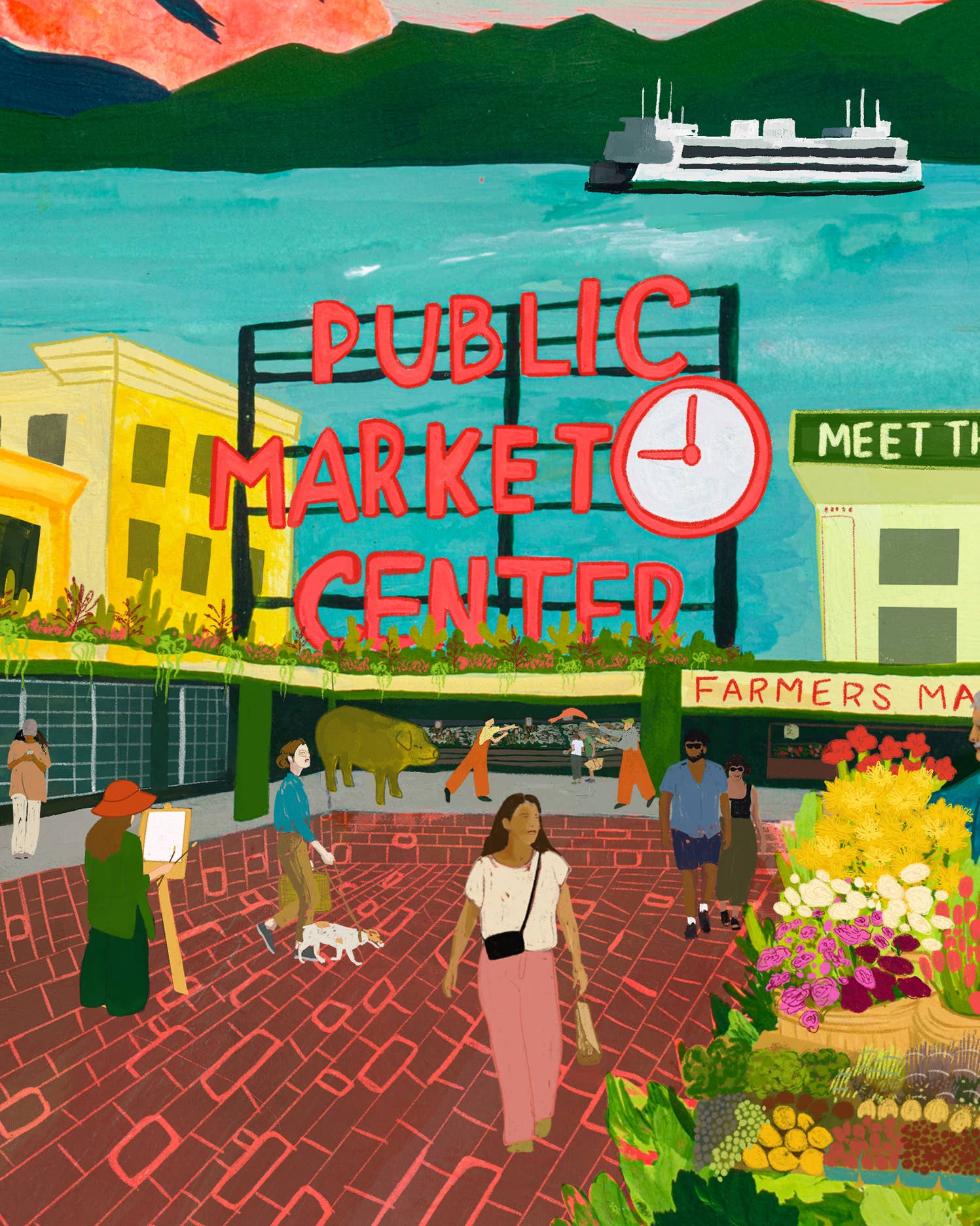 Juliann Choe - Wholesale Art Print - Pike Place Market Art Print1