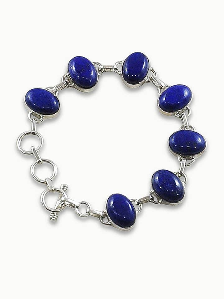Sivalya Lapis Lazuli Silver Bracelet - Splendor for wholesale by Sivalya
