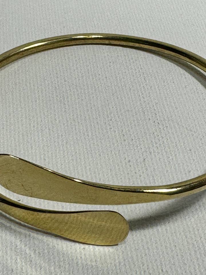 Brass Stackable Thin Cuff Bracelet for wholesale by The Curator