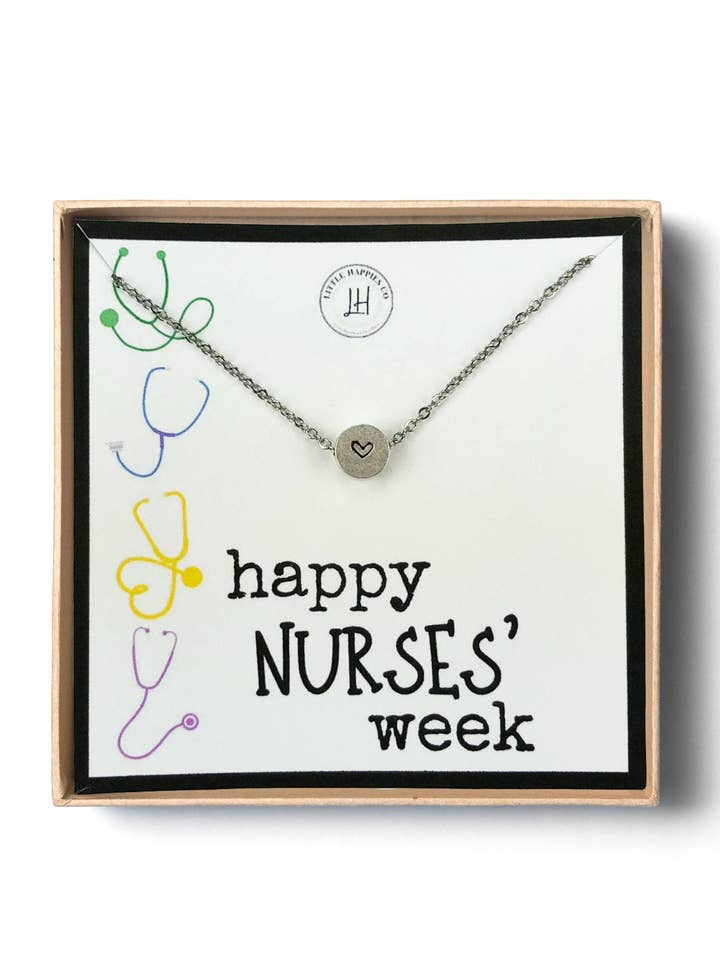 Nurse gift, heart necklace, RN nurse necklace, RN gifts, doctor gift, LPN gift, Gift for nursing student, nurse appreciation for wholesale by Little Happies Co