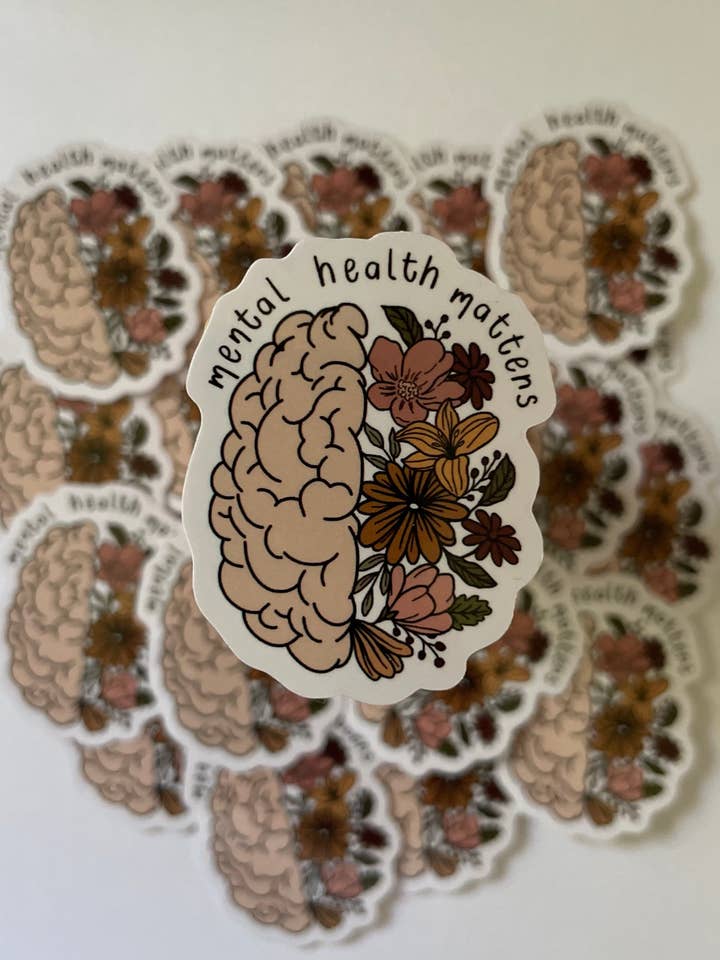 Mental Health Matters Sticker for wholesale by Amelia & Co