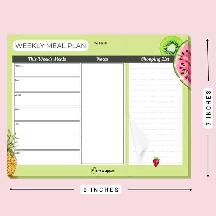 Life & Apples - Wholesale Planner - Meal Planning Pad1