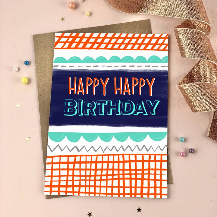 Cartão de feliz aniversário feliz aniversário por atacado de The Little Posy Print Company