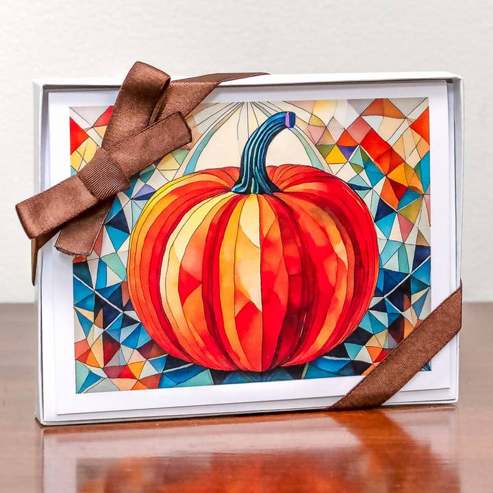 Coffret de 6 Cartes Collection Citrouilles Patchwork pour la vente par Quiltberry Farm
