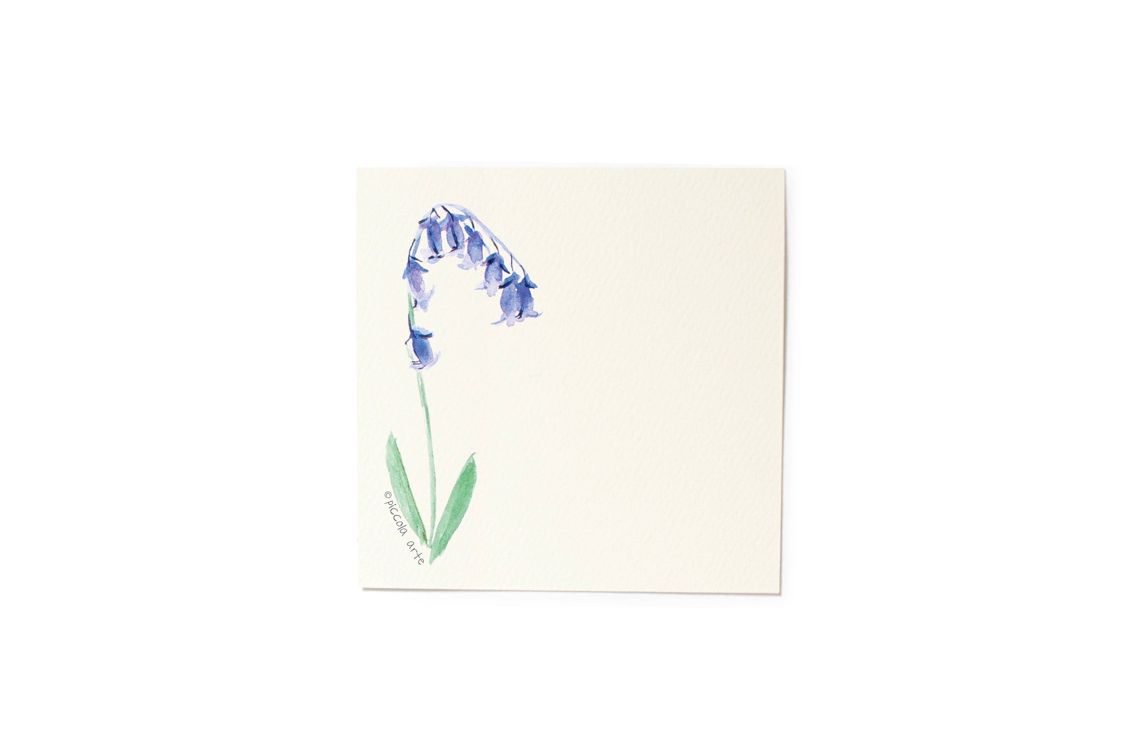 Piccola Arte - Wholesale Stationery/Notecard Set - Mini Stationery Set - Bluebell1
