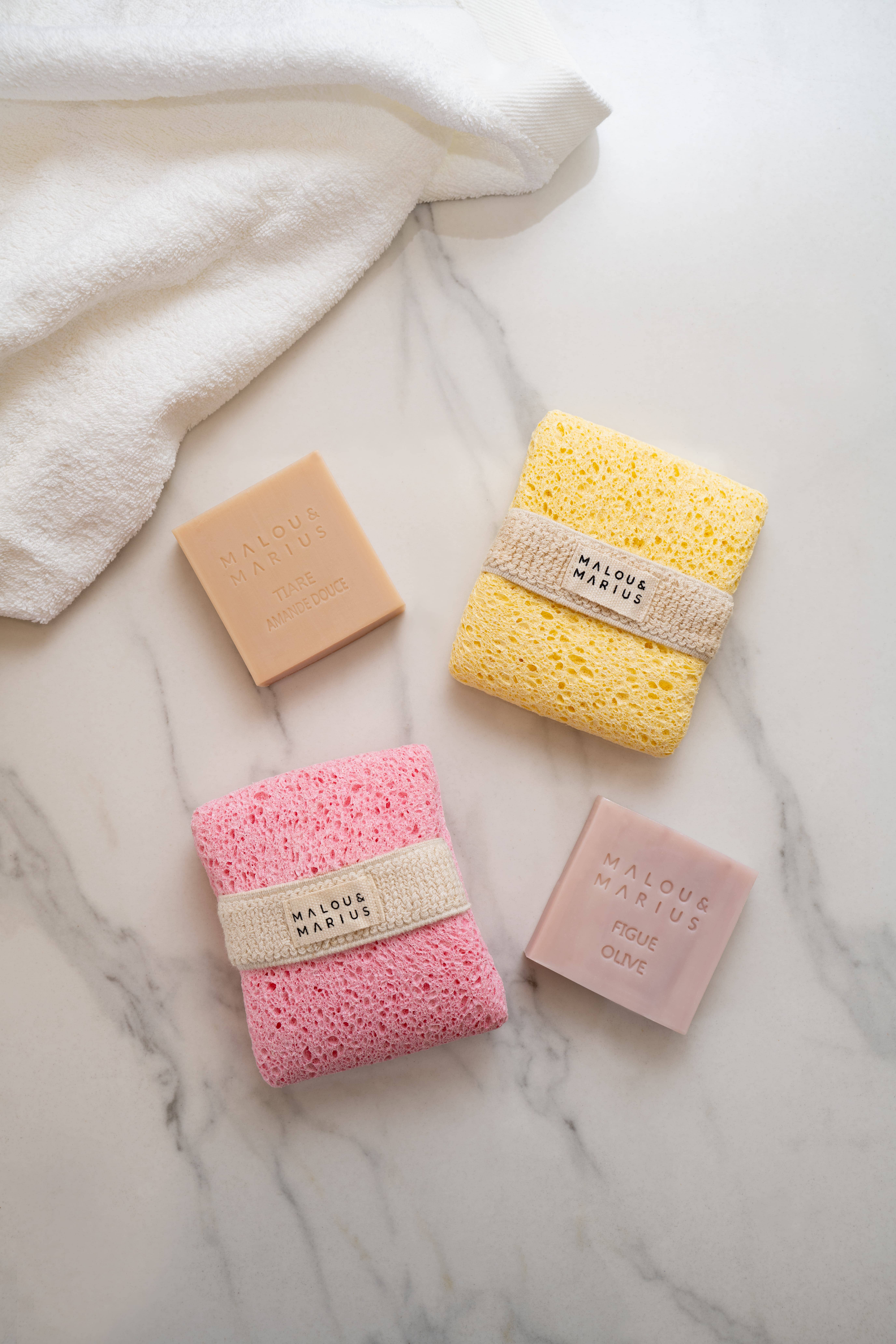 Malou & Marius - Wholesale Bath Pouf/Sponge - BODY SPONGE SOAP HOLDER IN RAW REGENERATED CELLULOSE4