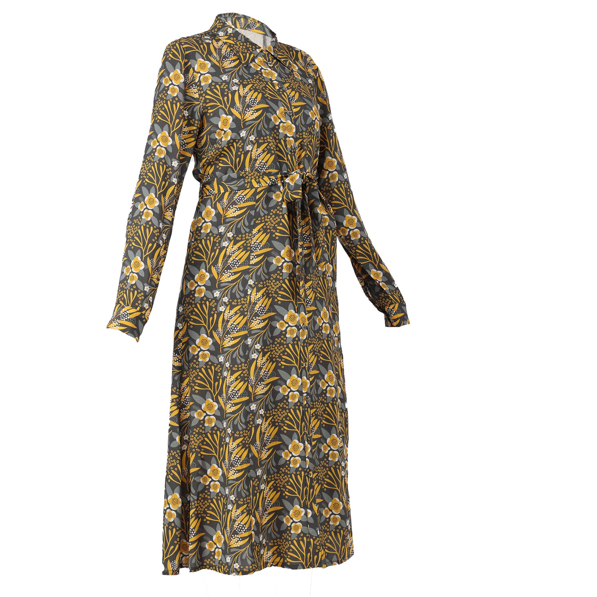 NRVNA MODE - Wholesale Dress - Women's - DANIQUE PRINTED SHIRT DRESS6