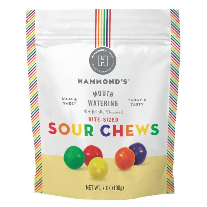Sweet & Sour Candy - Licorice Chews - 9 oz Resealable Bag for wholesale by Hammond's Candies