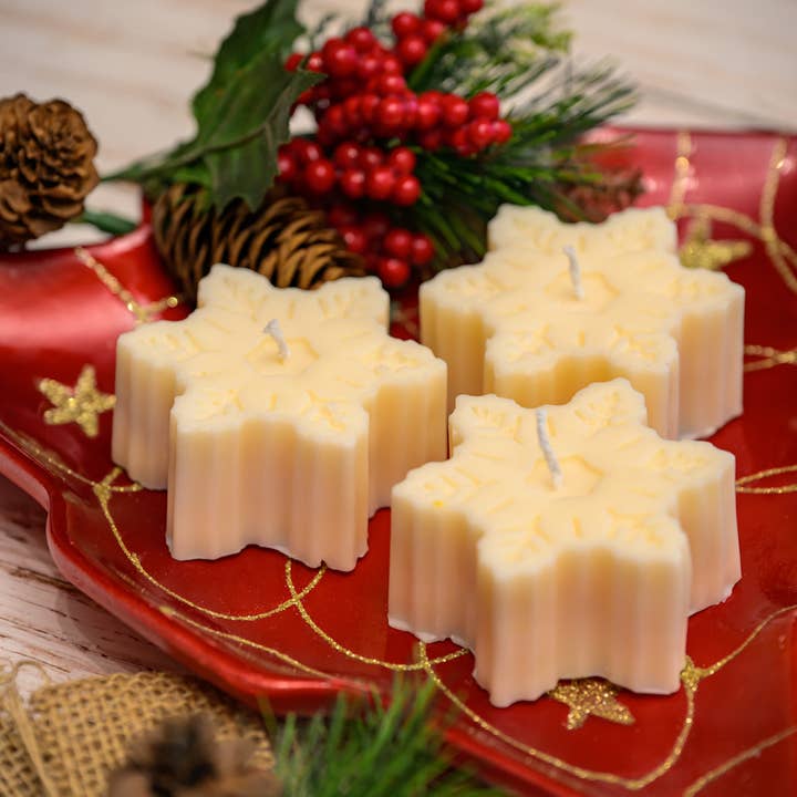 Ritual Spirit ltd – wholesale Novelty candle – Christmas Snowflake Candle Soy Wax | Handmade0