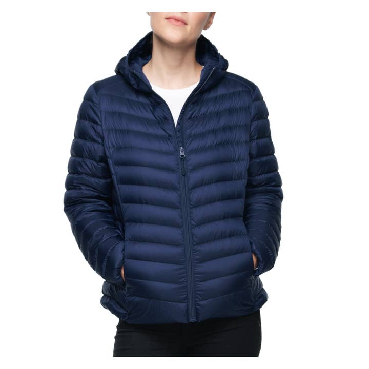 Women's Ultra Light Packable Down Puffer Jacket for wholesale by Rokka & Rolla
