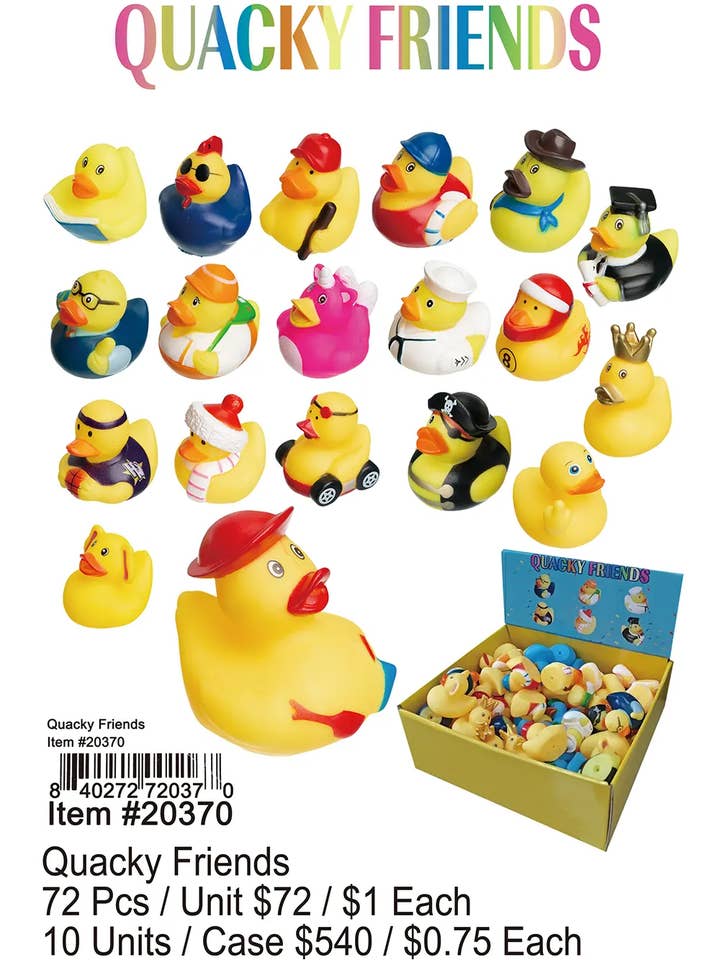Quacky Friends 72 Pcs. for wholesale by Puka Creations