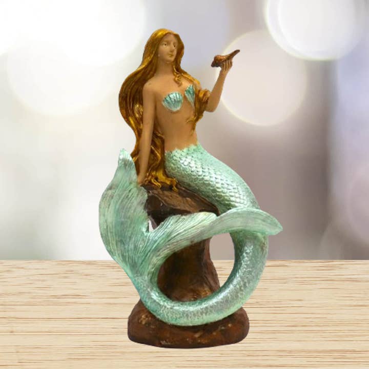 Handgeschilderd Zeemeerminbeeldje voor wholesale door Amazyng Decor