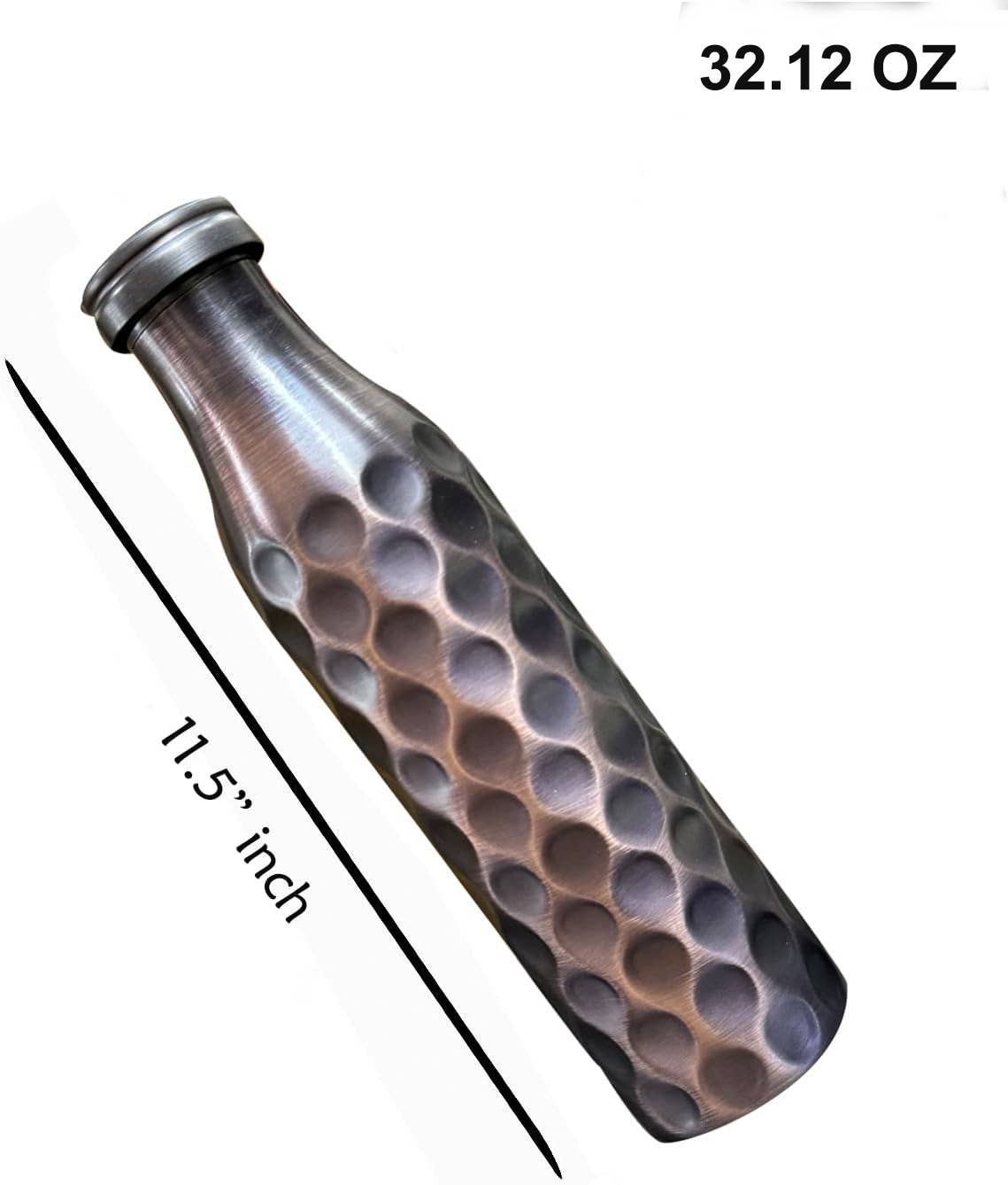 Perilla Home - Wholesale Water Bottle -   BMC Antique Diamond Copper Water Bottle 32.12 Oz 1